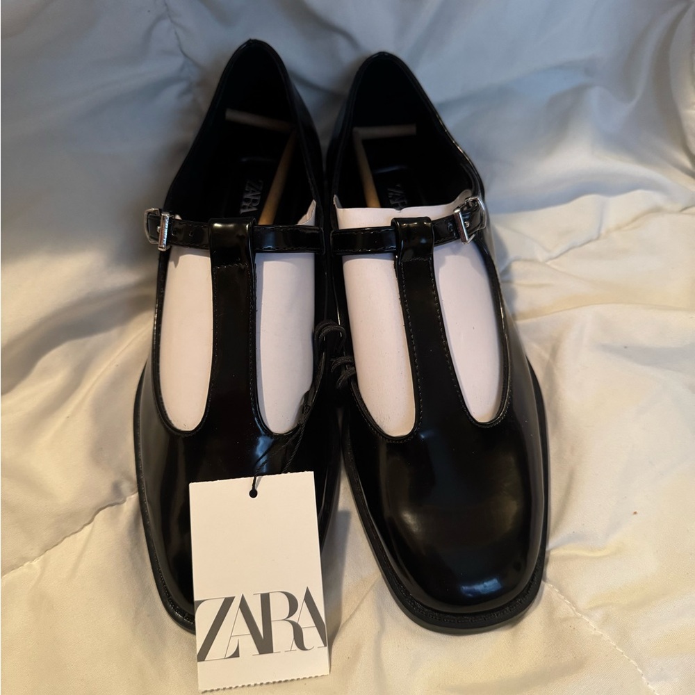 Zara Black T-Strap Mary Jane’s